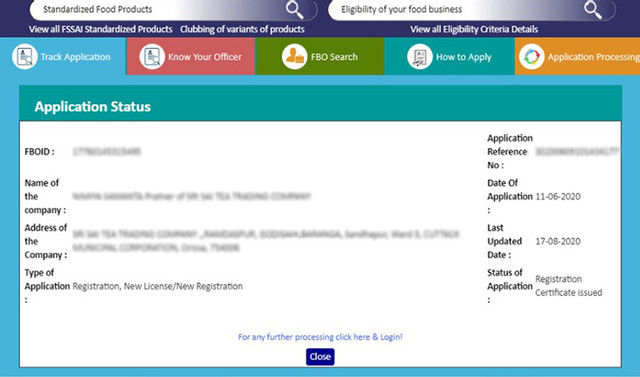 Track FSSAI Application Status LegalDocs